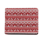 Merry Christmas Knitted Pattern Print Bifold Wallet