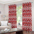Merry Christmas Knitted Pattern Print Dimout Grommet Curtains
