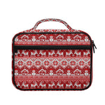Merry Christmas Knitted Pattern Print Briefcase Bible Bag