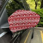 Merry Christmas Knitted Pattern Print Car Side Mirror Covers