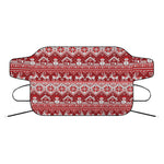 Merry Christmas Knitted Pattern Print Car Windshield Snow Cover