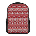 Merry Christmas Knitted Pattern Print Casual Backpack