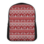 Merry Christmas Knitted Pattern Print Casual Backpack