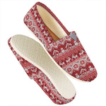 Merry Christmas Knitted Pattern Print Casual Shoes