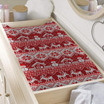 Merry Christmas Knitted Pattern Print Changing Pad Cover