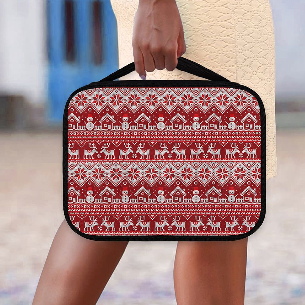 Merry Christmas Knitted Pattern Print Classic Bible Case