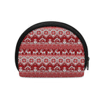 Merry Christmas Knitted Pattern Print Coin Purse