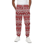 Merry Christmas Knitted Pattern Print Cotton Pants