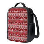 Merry Christmas Knitted Pattern Print Crossbody Lunch Bag