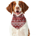Merry Christmas Knitted Pattern Print Dog Bandana
