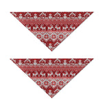 Merry Christmas Knitted Pattern Print Dog Bandana