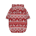 Merry Christmas Knitted Pattern Print Dog Zip Up Hoodie