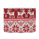 Merry Christmas Knitted Pattern Print Drum Lamp Shade
