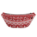 Merry Christmas Knitted Pattern Print Fanny Pack