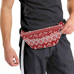 Merry Christmas Knitted Pattern Print Fanny Pack
