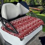 Merry Christmas Knitted Pattern Print Golf Cart Seat Cover