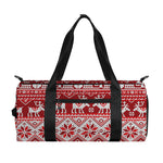 Merry Christmas Knitted Pattern Print Gym Bag