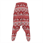 Merry Christmas Knitted Pattern Print Hammer Pants