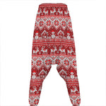 Merry Christmas Knitted Pattern Print Hammer Pants