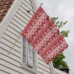 Merry Christmas Knitted Pattern Print House Flag