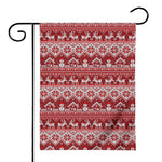 Merry Christmas Knitted Pattern Print House Flag