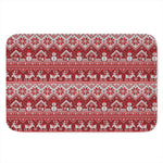 Merry Christmas Knitted Pattern Print Indoor Door Mat