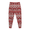 Merry Christmas Knitted Pattern Print Jogger Pants