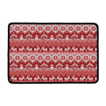Merry Christmas Knitted Pattern Print Kitchen Mat