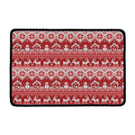 Merry Christmas Knitted Pattern Print Kitchen Mat