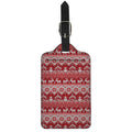 Merry Christmas Knitted Pattern Print Luggage Tag