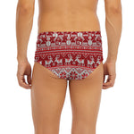 Merry Christmas Knitted Pattern Print Men's Briefs