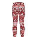Merry Christmas Knitted Pattern Print Men's leggings