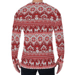 Merry Christmas Knitted Pattern Print Men's Long Sleeve T-Shirt