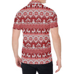 Merry Christmas Knitted Pattern Print Men's Shirt