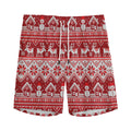 Merry Christmas Knitted Pattern Print Men's Athletic Shorts