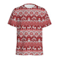 Merry Christmas Knitted Pattern Print Men's Athletic T-Shirt