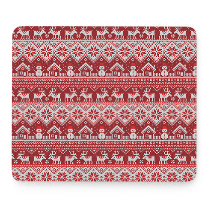 Merry Christmas Knitted Pattern Print Mouse Pad