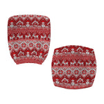 Merry Christmas Knitted Pattern Print Office Chair Cover