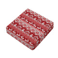 Merry Christmas Knitted Pattern Print Outdoor Seat Cushion Cover