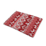 Merry Christmas Knitted Pattern Print Pet Cooling Mat Cover