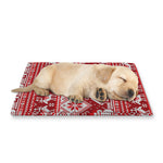 Merry Christmas Knitted Pattern Print Pet Cooling Mat Cover