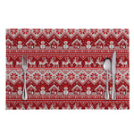 Merry Christmas Knitted Pattern Print Placemat