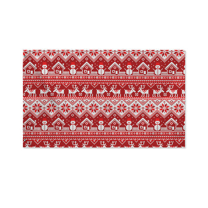 Merry Christmas Knitted Pattern Print Polyester Flag