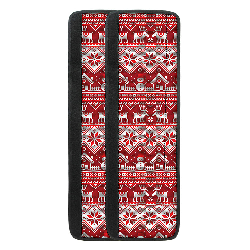 Merry Christmas Knitted Pattern Print Refrigerator Handle Covers