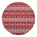 Merry Christmas Knitted Pattern Print Round Blanket