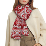 Merry Christmas Knitted Pattern Print Scarf