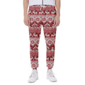 Merry Christmas Knitted Pattern Print Joggers