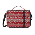 Merry Christmas Knitted Pattern Print Shoulder Strap Bible Bag