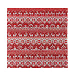 Merry Christmas Knitted Pattern Print Silk Bandana