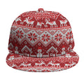 Merry Christmas Knitted Pattern Print Snapback Cap